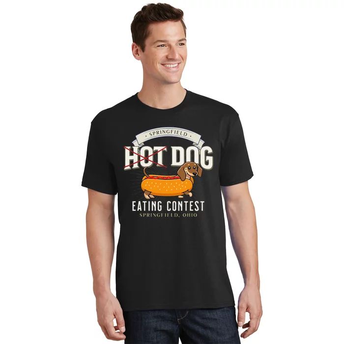 Dog Eating In Springfield Ohio Springfield Dog Cat Eating Gift T-Shirt