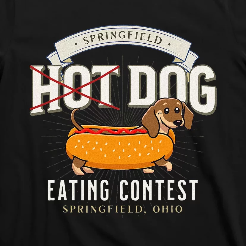 Dog Eating In Springfield Ohio Springfield Dog Cat Eating Gift T-Shirt