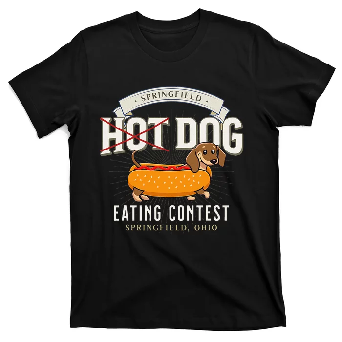 Dog Eating In Springfield Ohio Springfield Dog Cat Eating Gift T-Shirt