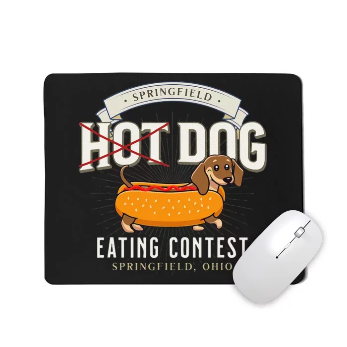 Dog Eating In Springfield Ohio Springfield Dog Cat Eating Gift Mousepad