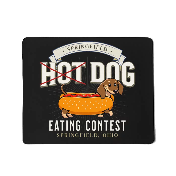 Dog Eating In Springfield Ohio Springfield Dog Cat Eating Gift Mousepad