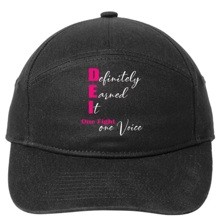 Definitely Earned It One Fight One Voice 7-Panel Snapback Hat