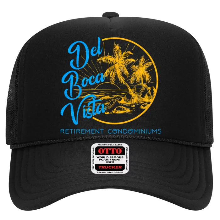 Del Boca Vista Retirement Condominiums High Crown Mesh Trucker Hat