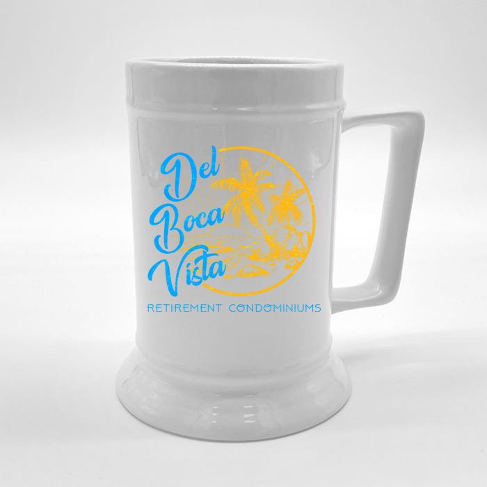 Del Boca Vista Retirement Condominiums Front & Back Beer Stein