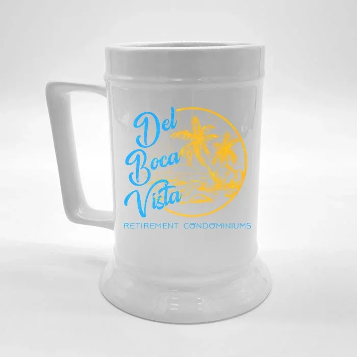 Del Boca Vista Retirement Condominiums Front & Back Beer Stein