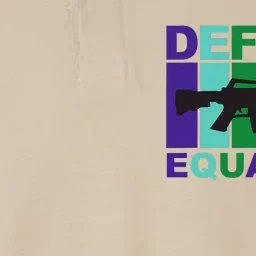 Defend Equality Lgbt Gay Flag Assault Rifle Softstyle Adult Sport Polo