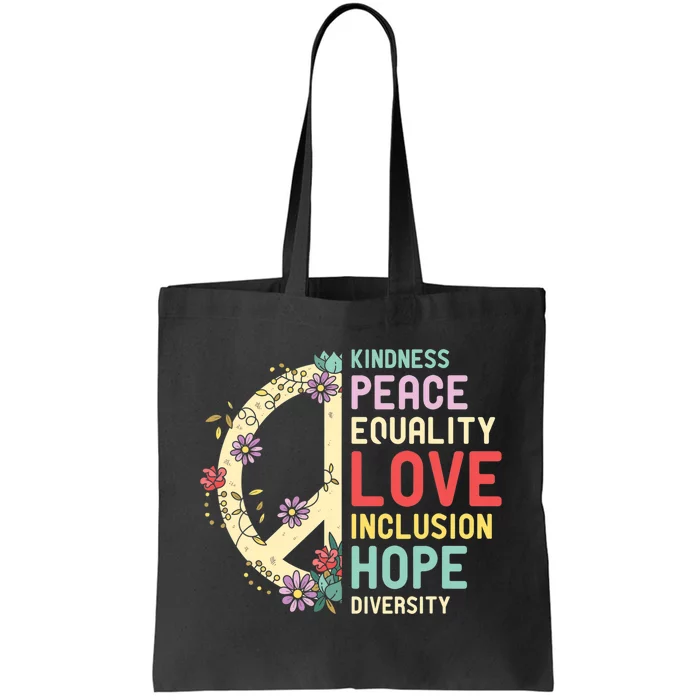 Diversity Equality Love Peace Human Rights Social Justice Tote Bag