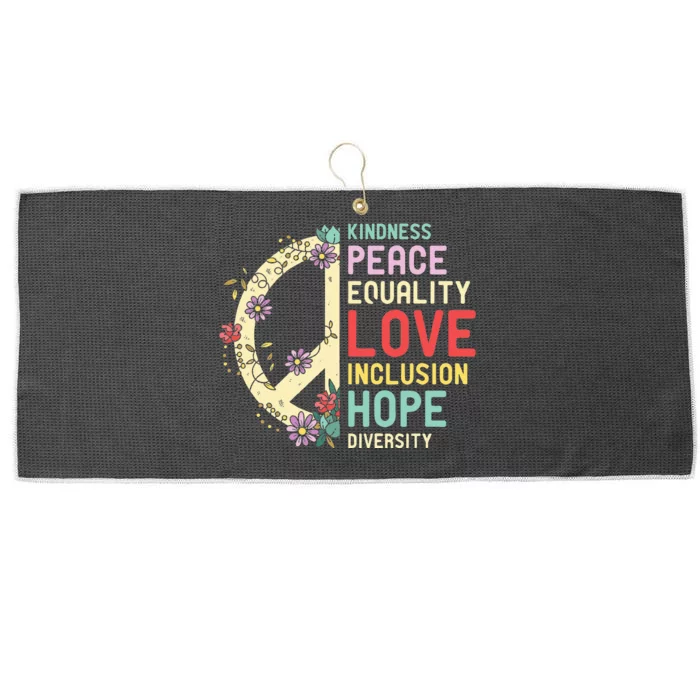 Diversity Equality Love Peace Human Rights Social Justice Large Microfiber Waffle Golf Towel