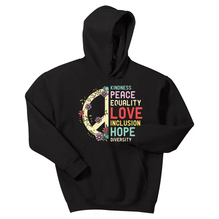 Diversity Equality Love Peace Human Rights Social Justice Kids Hoodie