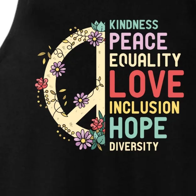 Diversity Equality Love Peace Hu Rights Social Justice Gift Ladies Tri-Blend Wicking Tank