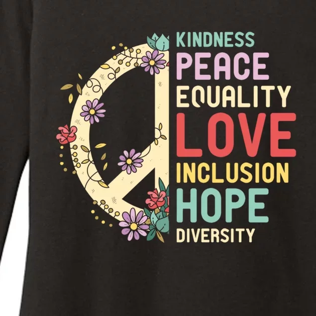 Diversity Equality Love Peace Hu Rights Social Justice Gift Womens CVC Long Sleeve Shirt