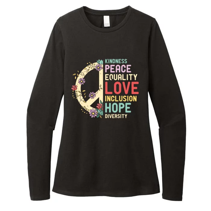 Diversity Equality Love Peace Hu Rights Social Justice Gift Womens CVC Long Sleeve Shirt