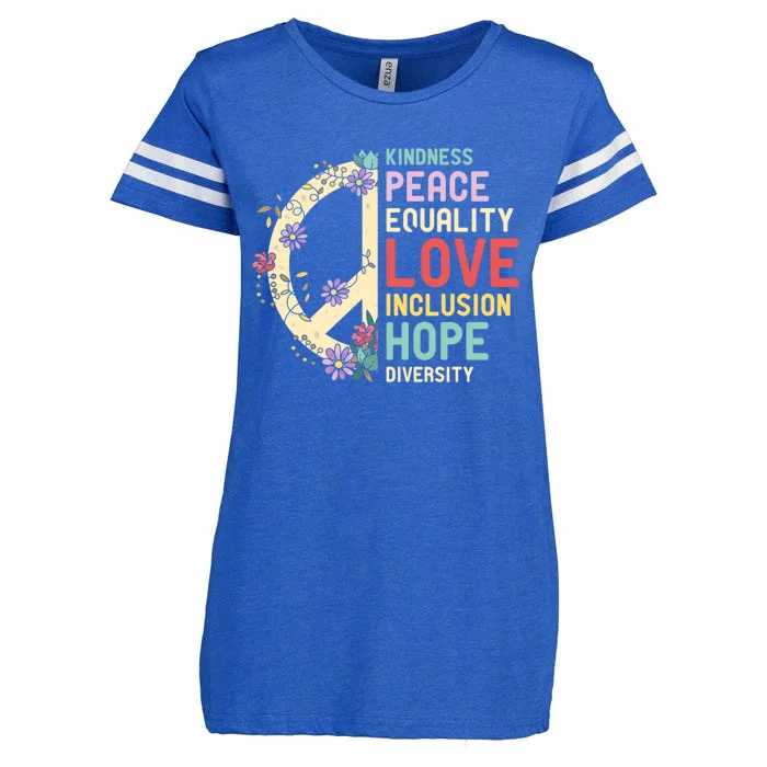 Diversity Equality Love Peace Hu Rights Social Justice Gift Enza Ladies Jersey Football T-Shirt