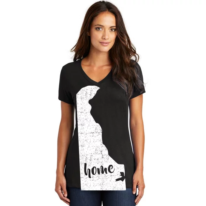 Delaware Home State Women's V-Neck T-Shirt