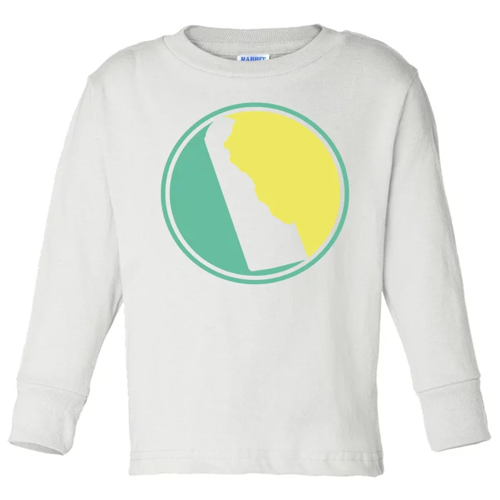 Delaware Vintage State Logo Toddler Long Sleeve Shirt