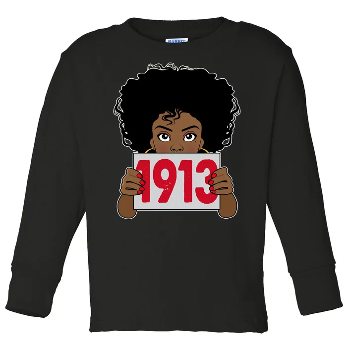 Delta 1913 Sorority Sigma Black African American Toddler Long Sleeve Shirt