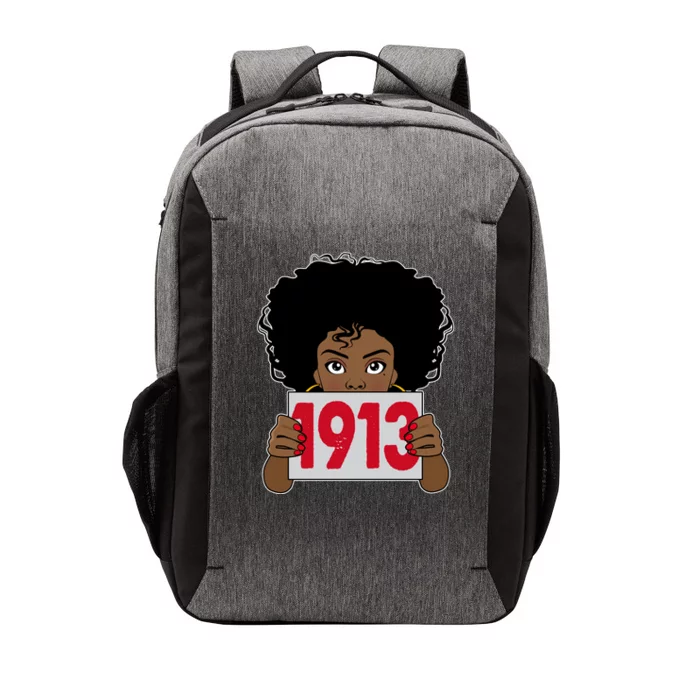 Delta 1913 Sorority Sigma Black African American Vector Backpack