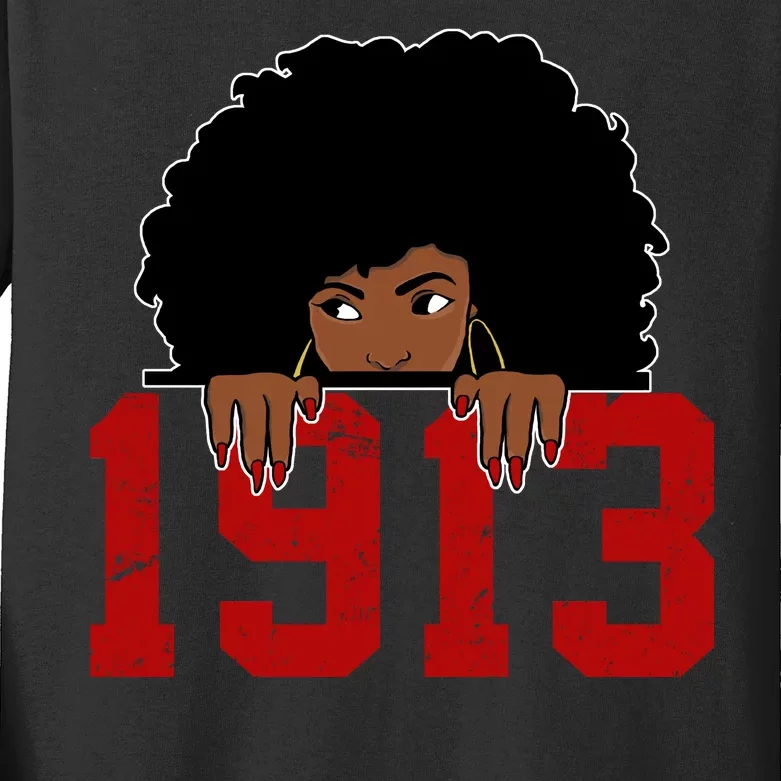 Delta Sorority DST 1913 Kids Long Sleeve Shirt