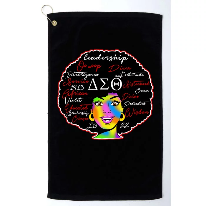 Delta Sorority Sigma Theta Paraphernal Platinum Collection Golf Towel