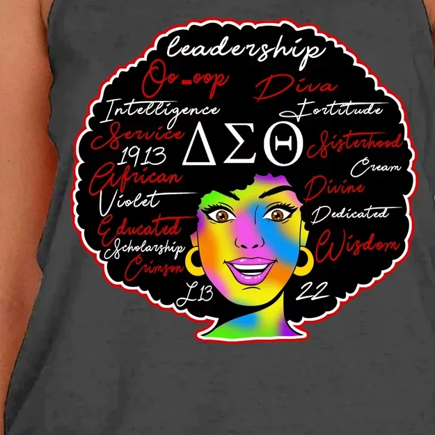 Delta Sorority Sigma Theta Paraphernal Women's Knotted Racerback Tank