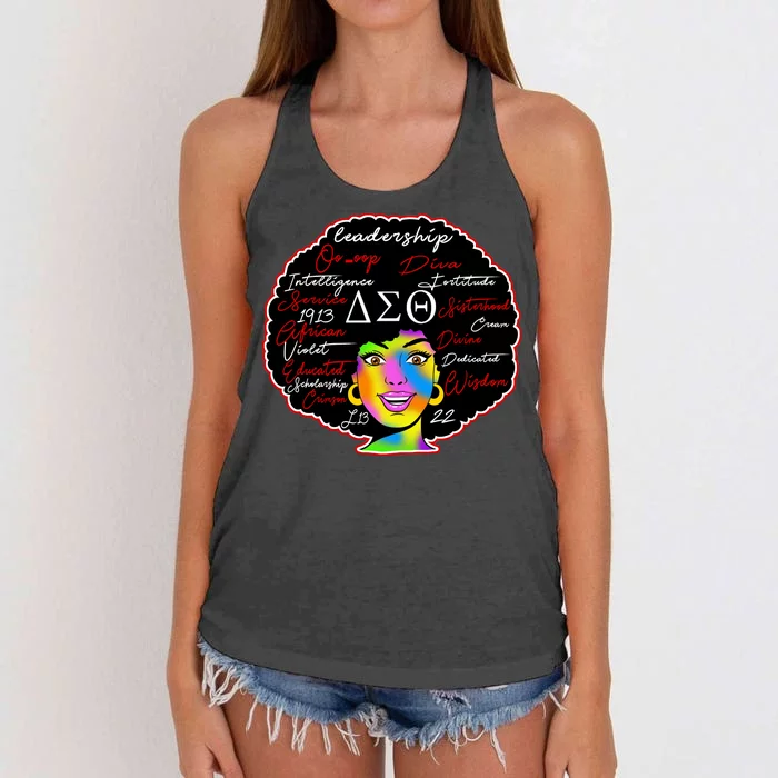 Delta Sorority Sigma Theta Paraphernal Women's Knotted Racerback Tank