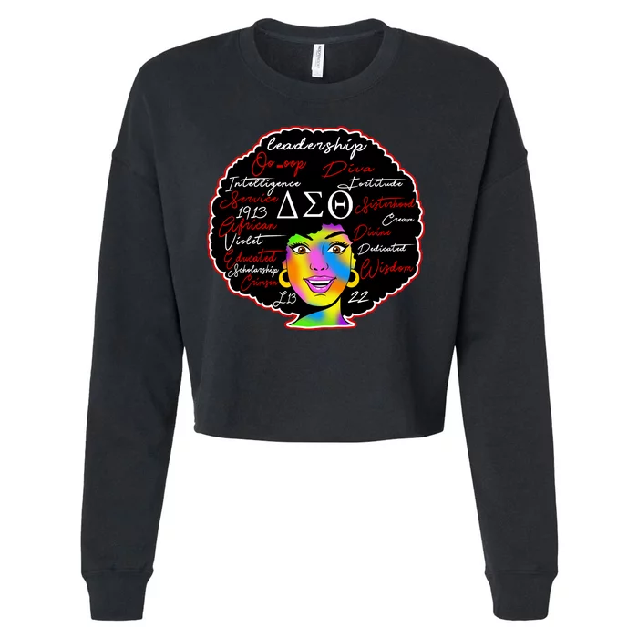 Delta Sorority Sigma Theta Paraphernal Cropped Pullover Crew