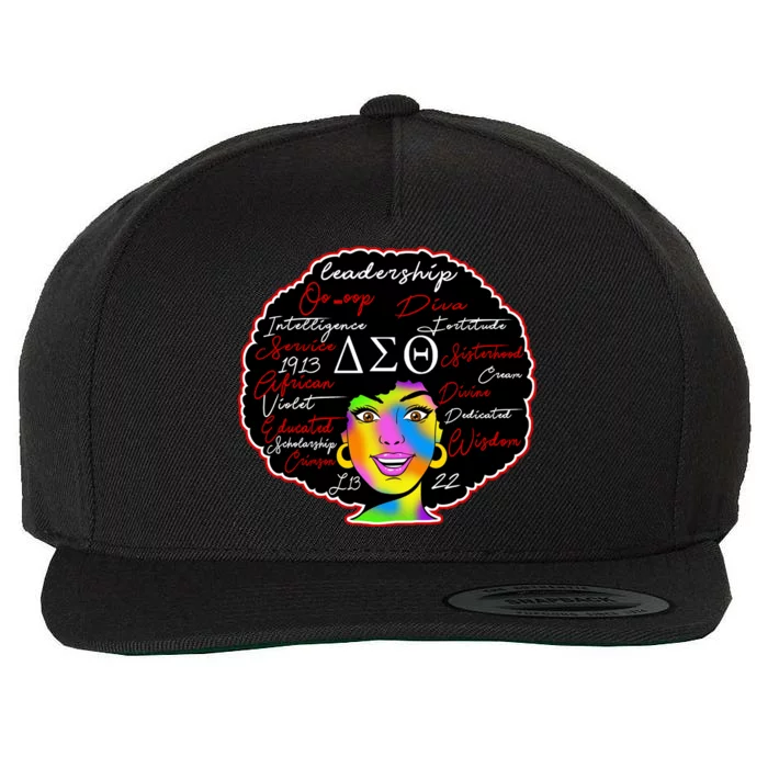 Delta Sorority Sigma Theta Paraphernal Wool Snapback Cap