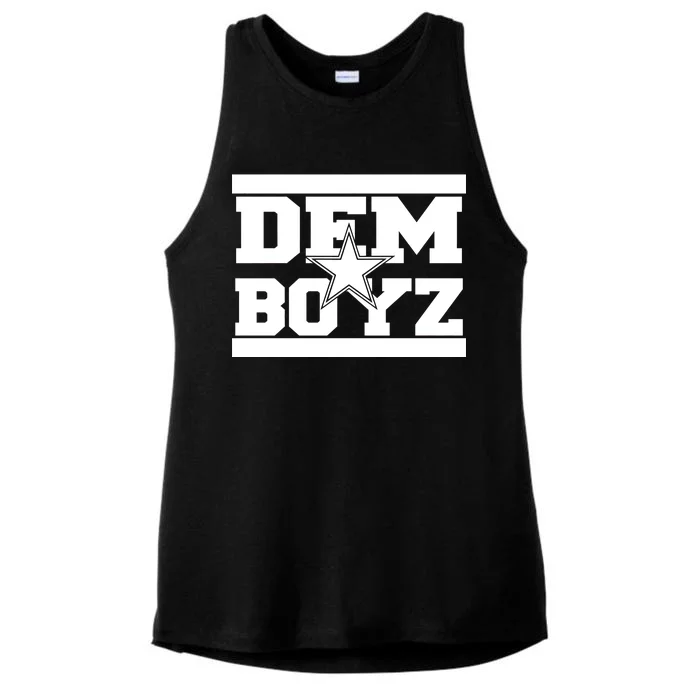 Dem Boyz Boys Dallas Texas Star Fan Pride Ladies Tri-Blend Wicking Tank