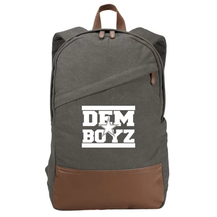 Dem Boyz Boys Dallas Texas Star Fan Pride Cotton Canvas Backpack