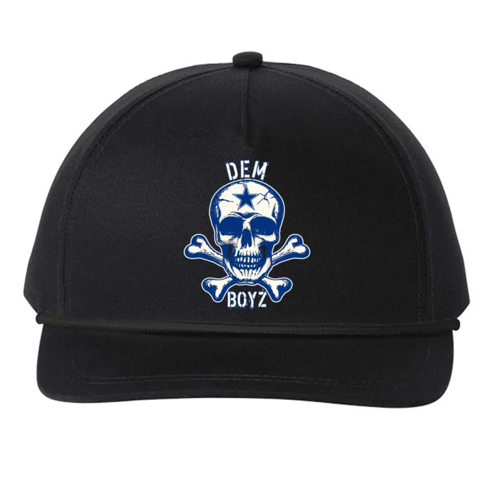 DEM BOYZ Dallas Skull Crossbones Star Texas Fan Pride Snapback Five-Panel Rope Hat