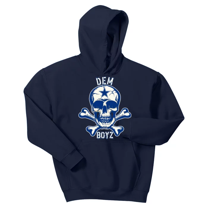 DEM BOYZ Dallas Skull Crossbones Star Texas Fan Pride Kids Hoodie