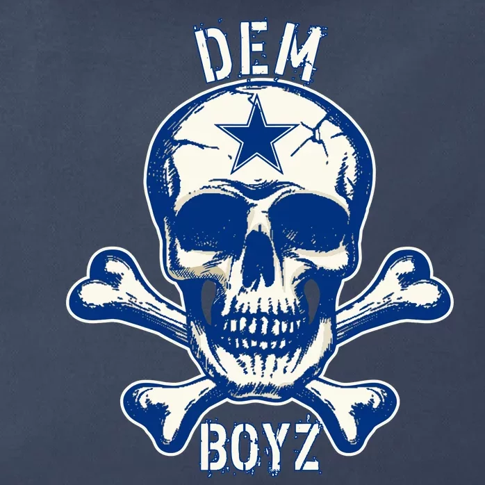 DEM BOYZ Dallas Skull Crossbones Star Texas Fan Pride Zip Tote Bag