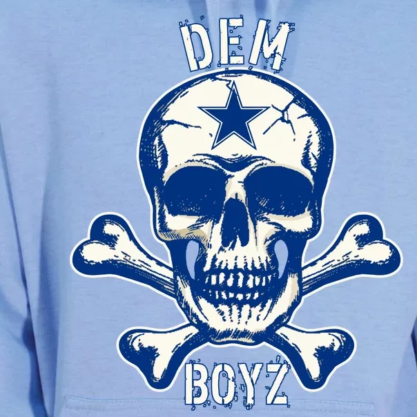 DEM BOYZ Dallas Skull Crossbones Star Texas Fan Pride Unisex Surf Hoodie