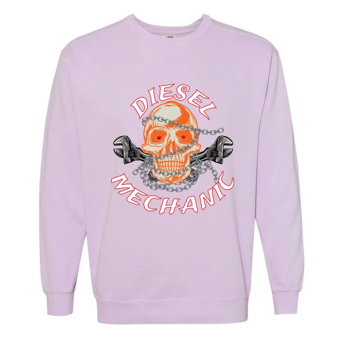 Diesel Engine Mechanic Gift Garment-Dyed Sweatshirt