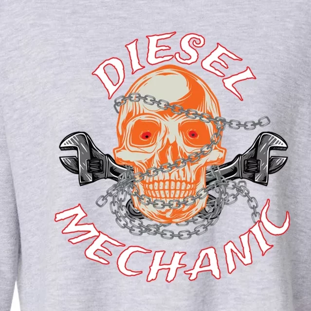 Diesel Engine Mechanic Gift Cropped Pullover Crew