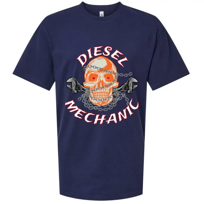 Diesel Engine Mechanic Gift Sueded Cloud Jersey T-Shirt