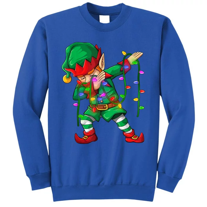 Dabbing Elf Merry Christmas Matching Family Cool Gift Tall Sweatshirt