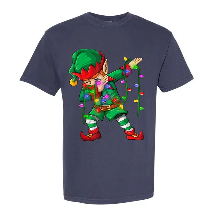 Dabbing Elf Merry Christmas Matching Family Cool Gift Garment-Dyed Heavyweight T-Shirt