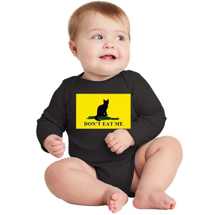 DonT Eat Me Funny Anti Kamala Trump 2024 Baby Long Sleeve Bodysuit