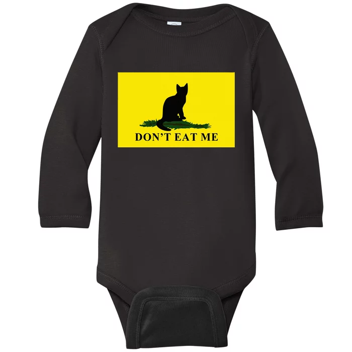 DonT Eat Me Funny Anti Kamala Trump 2024 Baby Long Sleeve Bodysuit