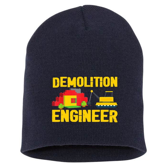 Demolition Engineer Master Builder Building Blocks Bricks Short Acrylic Beanie