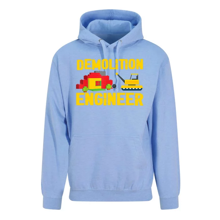 Demolition Engineer Master Builder Building Blocks Bricks Unisex Surf Hoodie