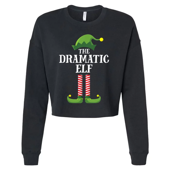 Dramatic Elf Matching Family Group Christmas Party Cropped Pullover Crew