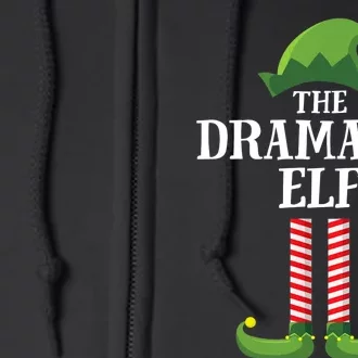 Dramatic Elf Matching Family Group Christmas Party Full Zip Hoodie