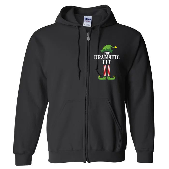 Dramatic Elf Matching Family Group Christmas Party Full Zip Hoodie