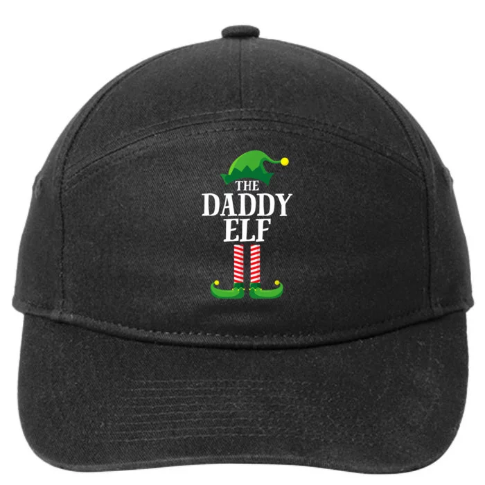 Daddy Elf Matching Family Group Christmas Party 7-Panel Snapback Hat