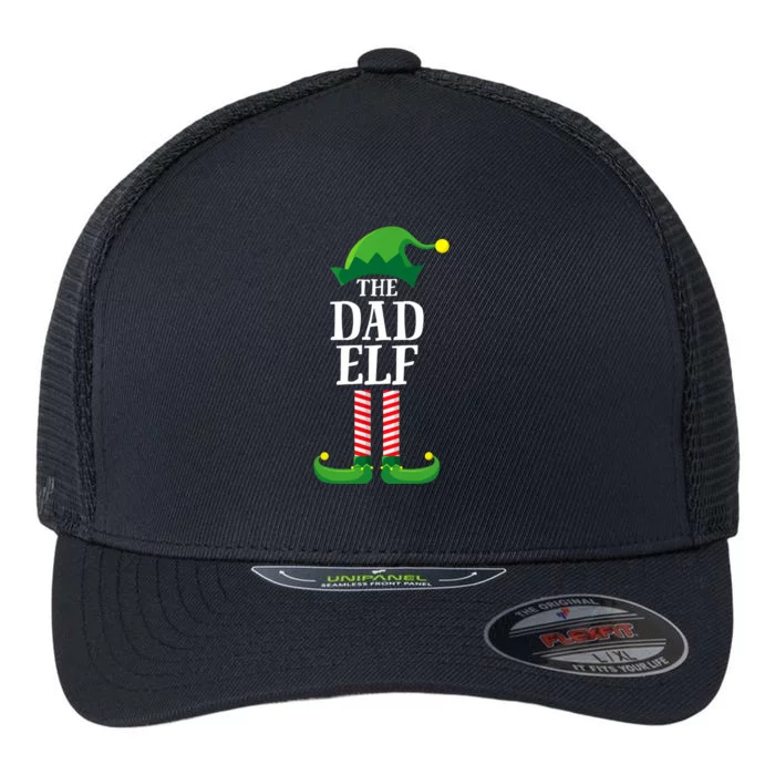 Dad Elf Matching Family Group Christmas Flexfit Unipanel Trucker Cap