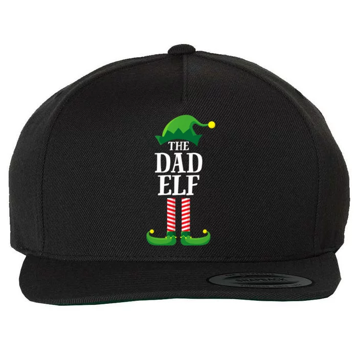 Dad Elf Matching Family Group Christmas Wool Snapback Cap