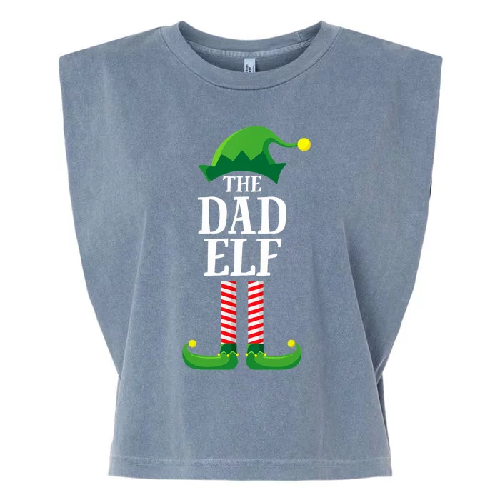 Dad Elf Matching Family Group Christmas Garment-Dyed Women's Muscle Tee