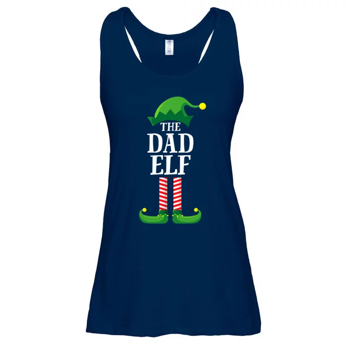 Dad Elf Matching Family Group Christmas Ladies Essential Flowy Tank